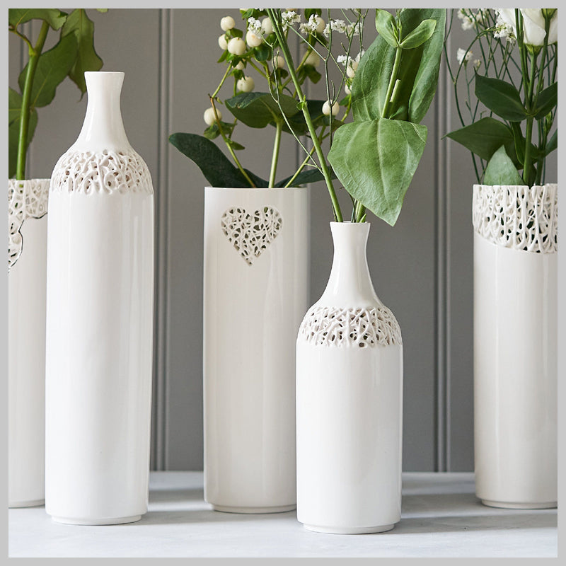 Tangled Heart Ceramic Vase